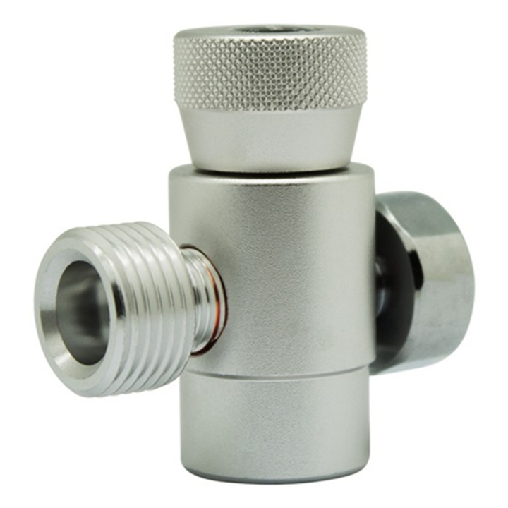 For 3000 PSI CO2 Fill Adapter Regulator On/Off Metering Valve for Outdoor Adapter, Silver Easy Install