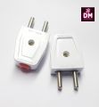 DreamsMart Pack of 2pcs electric plugs AC 110v - 250v 10A 2 pins electric plug shoe brass pin fire retardant ABS plastic for extension boards fridge freezer socket power cables home appliances. 