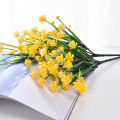 In Stock Wholesale Plastic Small Camellia Artificial Flower Narcissus Decoration Props Potted Flower Arrangement 7Seven Fork Spring Grass. 