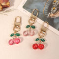 Charm DIY Jewelry Gifts Lovely Cherry Keychain Simulated Fruit Keyring Pendants For Women Girls Handbag Decoration Cherry Super Store. 