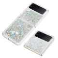 Galaxi Z Flip 4 5 Flip4 Glitter Case on for Samsung Galaxy Z Flip 3 5G Flip3 Cases Bright Shape Dynamic Liquid Phone Back Cover. 