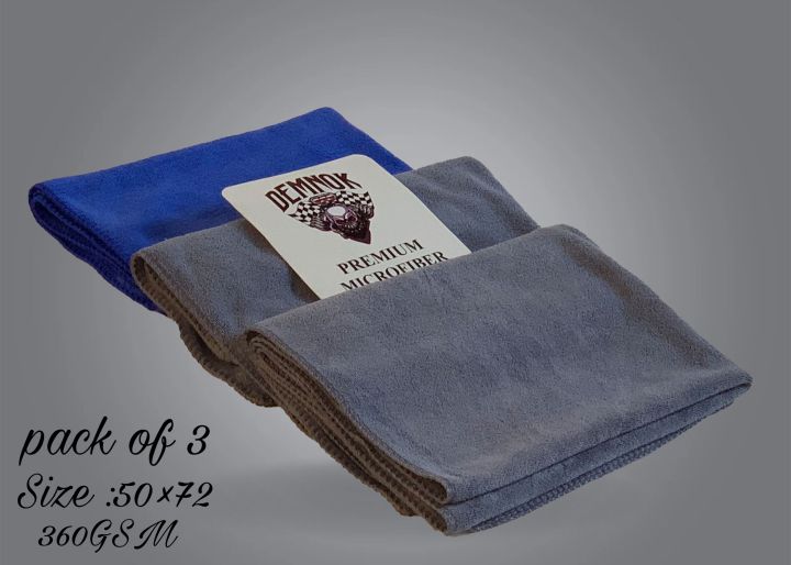 Budget Microfiber 360 GSM Size 50 x 72 (Pack Of 3)
