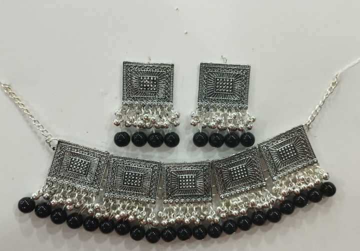 ANTIQUE%20SILVER%20&%20BLACK%20AFGHANI%20CHOKER%20WITH%20EARRINGS%20FOR%20ALL%20AGES%20WOMENS%20&%20GIRLS%20-%20Image%203