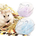 Hamster Bathtub Fully Transparent Leak-proof Safe Pet Hamster Bathroom for Little Animals. 