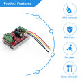 DC 6-60V 400W BLDC Three Phase DC Brushless Motor Controller PWM Hall Motor Control Driver Board 12V 48V. 