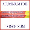 Aluminium Foil Roll long For food wrapping 18 INCH, 5 METER. 