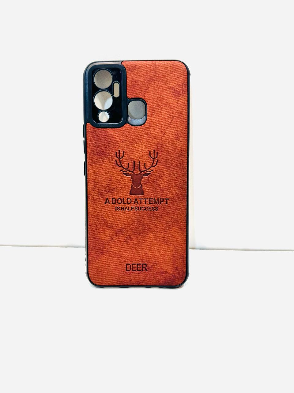 Lahore Mobile Case For Infinix Hot 12 Play Hybrid Soft TPU Deer Pattern Leather Shockproof Case Cover - Infinix Hot 12 Play Back Cover 3