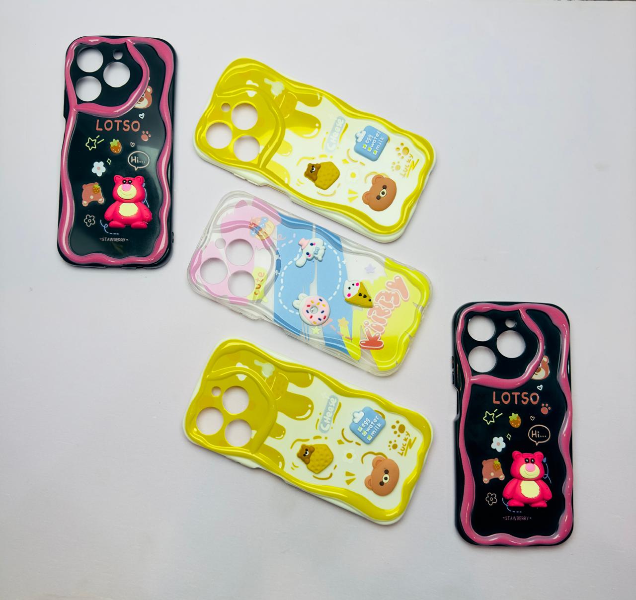 Lahore Mobile Case for Realme C63 Back Cover Colorful Wavy Phone Cases - Luxerey Back Cover - Creative Lovely 3D Doll -Girls Back Cover