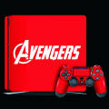 ps4 slim skin avenger style with 2 controller skin. 