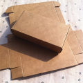3.5 X 3.5 X 1.25 inches Natural Cardboard Kraft Paper Gift Packaging Box Empty Beige Handmade Jewelry Soap Paper Folding Shipping Boxes. 