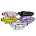 【happy one】Fashion Women Girls Waist Fanny Pack Belt Bag Pouch Bag Travel Sport Small Purse Black Pink Silver Yellow Purple. 