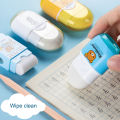 Cute Animal Roller Eraser With Roller Cleaning Built-in Pencil Sharpener 3 in 1 Erasers for Kids School Office Correction Rubber. 