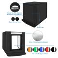 Photo Studio Light Box Portable 60 x 60 x 60 cm Light Tent LED 5500K Mini 60W Photography Studio Tent Kit with 6 Removable Backdrop  (Black, Orange, White, Red, Green, Blue). 