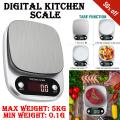Stainless Steel Design Digital Smart Kitchen Scale - LCD Display Best Weighing Scale - Multiple Unit Modes For Weighing - Genuine Multifunction Precision Food Scale - Original Small Cooking Food Weight Machine - Imported Scales 0.1g Gram Min 5KG Max. 