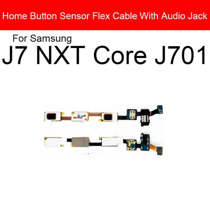 Home Button Flex Cable For Samsung Galaxy J7 NXT Core J701 Menu Key Return Auido Jack Headphone Port Flex Cable Replacement