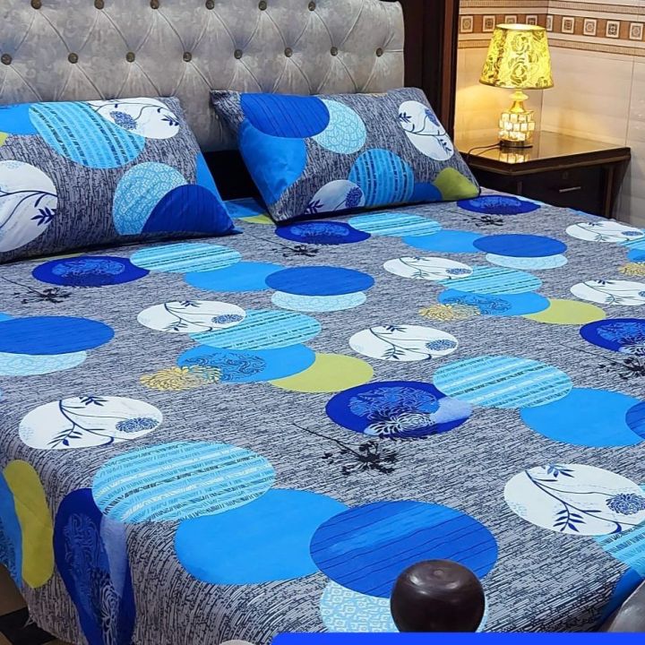 New Desion Cotton Crysal  Bed Sheet Set -Double Bed Sheet - Size Standard Size