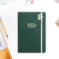 2024 Planner Personal Organizer PU Cover A5 Thick Paper Portable Monthly Planner for New Year Travel. 