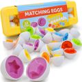 Kids Matching Eggs Shapes and Colors set of 12 Designs and Numbers Educational Color Geometric Shapes & Number Recognition Skills Learning. 