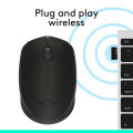 Logitech M170 Wireless Mouse, 2.4 GHz with USB Nano Receiver, Optical Tracking, 12-Months Battery Life, Ambidextrous, PC / Mac / Laptop. 
