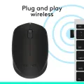 Logitech M170 Wireless Mouse, 2.4 GHz with USB Nano Receiver, Optical Tracking, 12-Months Battery Life, Ambidextrous, PC / Mac / Laptop. 
