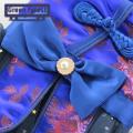 Pet Dress for Dogs Pet Wedding Couple Tang Dress Elegant Coil Buttons with Bow Tie Mesh Patchwork Cute Thickened Pet Dress Travel Dog Clothes. 