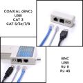 Universal Network Cable Tester - BNC, RJ45, RJ11, USB 4 in 1 Cable Multitester. 