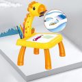Children Painting Projection Drawing Board LED Projector Drawing Table Toys Kids Projector Painting Board Desk Projection Painting Toy Graffiti Early Education Writing Board Household Erasable Toys. 
