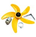 Set of 12" inch Fan and 12 Volt DC Motor DIY 5 Wings Fan. 