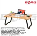 Energy - ENRG Wooden Gaming Laptop Table With Fan For Bed Foldable Stand Ergonomic Portable Drawing Notebook Reading Food Breakfast Serving With Inbuild Tablet And Cup Holder Slots Couch Black Brown Pink Yellow Green White Blue. 