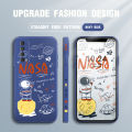 Jizetin for Huawei Y7A 2020 Case Side Design Phone Cover Graffiti NASA Astronaut Moon Cover Square Edge Pattern Liquid Silicone Trend Case. 