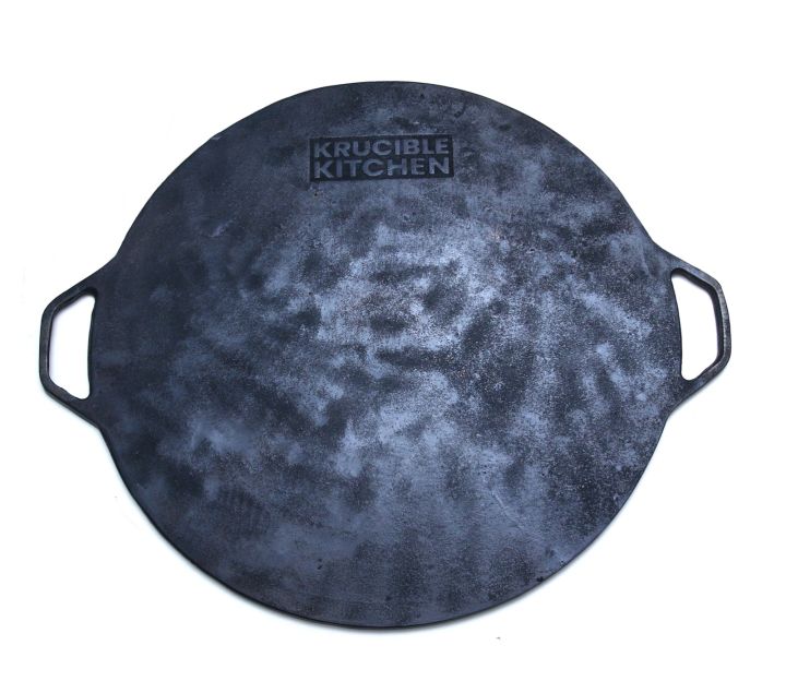 Cast Iron Tawa 15" (38 CM)  Krucible Kitchen , Paratha Dosa Pan Tawa, Tawa Non Stick