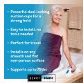 Bathroom Grab Bar, Strong Suction Shower Handle & Bathroom Balance Bar Anti-Slipping Suction Cup Support Assist Handle Grip Hand Rail Helping Tool Wall Mount for Elderly & Children. 