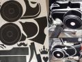 Engine Sticker Kit Matt Black & Fuel Tank Sticker (Shine Black) For All 70cc Motorycles. 