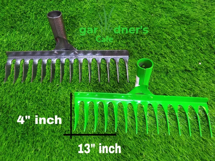 Garden%20Rake%20with%2014%20Sharp%20Iron%20Teeth%20-%20Garden%20Rake%20Head%20for%20leaves%20-%20Image%202