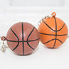 Basketball Pendant Keychain with LED Light Sound Key Ring Holder Hanging Decor. 