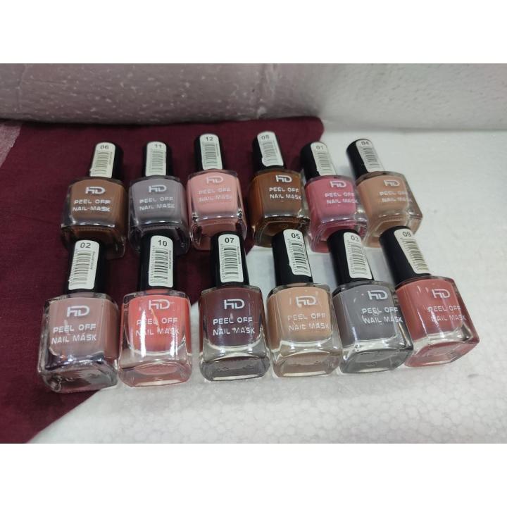 New peel off nails-polish nude colors 12 pcs pack