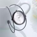 【BestGO】Geekthink Women Quartz Analog Watches Open Bangle Steel Strap Round Case Wristwatch - intl. 