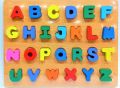 Wooden Alphabet-Puzzles – ABC Letters Sorting Board Blocks Montessori Educational Early Learning Toy Gift for Preschool. 