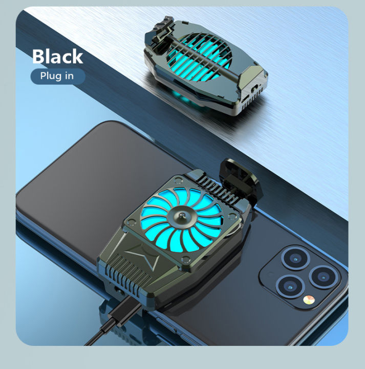 H15 Portable Phone Radiator Fan Air-cooled Phone Cooler Cooling Fan for 4-6.7 inches Phone Game Accessories