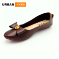 Pumps For Women Mehroon, Yellow, Black Ladies Pumps, Ultra Soft Cushioning just Like Feather, Minimalist Bow Style With Golden Dot Design Essential For Every Day Use - University/College Girls, Office Wear, Casual wear - Urban Kicks. 