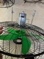 12v Mini DC Solar Fan 775 MOTOR With 12V Adapter SIZE 13 inc Fan IRON MESH (jali). 