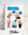 Boss Baby Uncut stickers. 