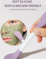 Tijarat Online Silicone Double Head Mask Brush, Silicone Face Wash Brush, Mud Film Special Scraper Applicator, Facial Cleansing Brush, Cleaning Tool. 