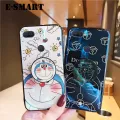 Phone Case OPPO A12 Back Cover Cute 3D Cartoon Blue Light Happy Doraemon Soft Couple Cases Stand Holder for OPPO A12 Case. 