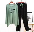 Sana Saleem's Night Dress for Girls Dress for Girls Nighty for girls full hot womens sleepwear ladies Loungewear womens nightwear Ladies nightdress sleepwear and Loungewear Henley Let Me Sleep Printed Night Wear. 