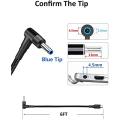 USB C to DC 4.5 x 3.0mm Laptop Charging Cable Adapter Converter 100W PD Power Charger Supply Extension Cord for HP Notebook. 