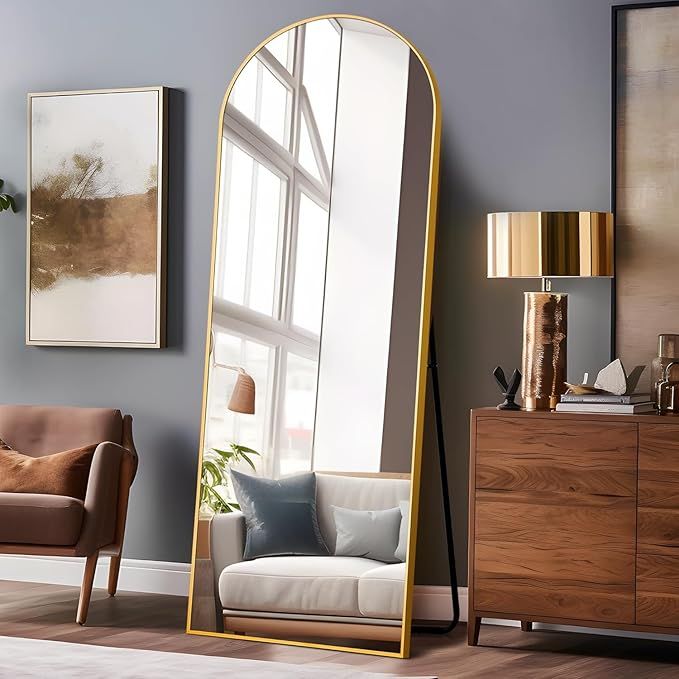 Mirror - Mirror For wall Decoration - Full Size Mirror - Full length Mirror for Room - Mirors With Adjustable Stand for Home