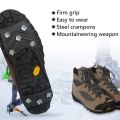 8 Nails Professional Snow Crampons Anti-Slip Ice Gripper Hiking Cleats Spikes Traction Ice Stud Shoes Grip Size 40-45. 