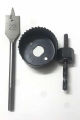 3 Pcs Hole Saw, Carbon Steel Cutter Set - Circular Round Drill Bit, Hole saw Lock Installation Kit, Power Saw Kit. 