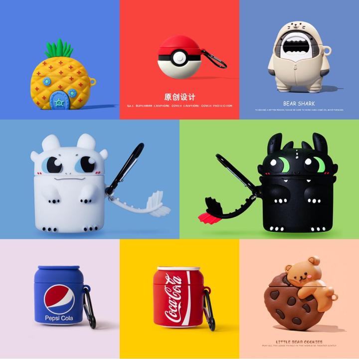 Anime Figure Airpods 123 Pro Kawaii Toys Kevin Bob Stuart Headphone Case Star for Airpods Silicone Soft Shell Cute Doll